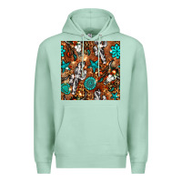 Seafoam western gemstone aztec seamless pattern Premium Hoodie - BundleAndBundleShop