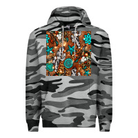 Slate Camo western gemstone aztec seamless pattern Premium Hoodie - BundleAndBundleShop