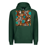 Sports Green western gemstone aztec seamless pattern Premium Hoodie - BundleAndBundleShop