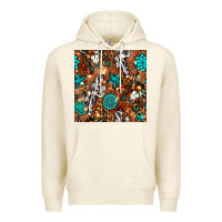 Tofu western gemstone aztec seamless pattern Premium Hoodie - BundleAndBundleShop