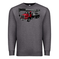 Charcoal Heather crane truck Premium Sweatshirt - Artiststas