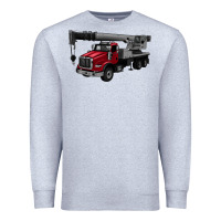 Heather Grey crane truck Premium Sweatshirt - Artiststas