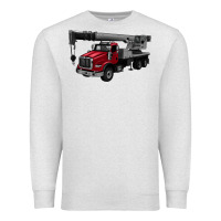 Oatmeal Heather crane truck Premium Sweatshirt - Artiststas