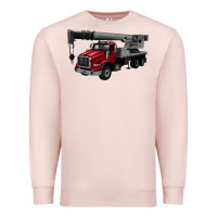 Pale Pink crane truck Premium Sweatshirt - Artiststas
