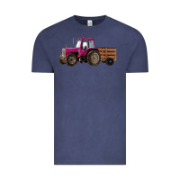 Vintage Denim Pink Farm Tractor Vintage Tee - RanaPortraitStore