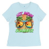 Baby Blue hot mom summer Ladies Tee - BarkalooDesign