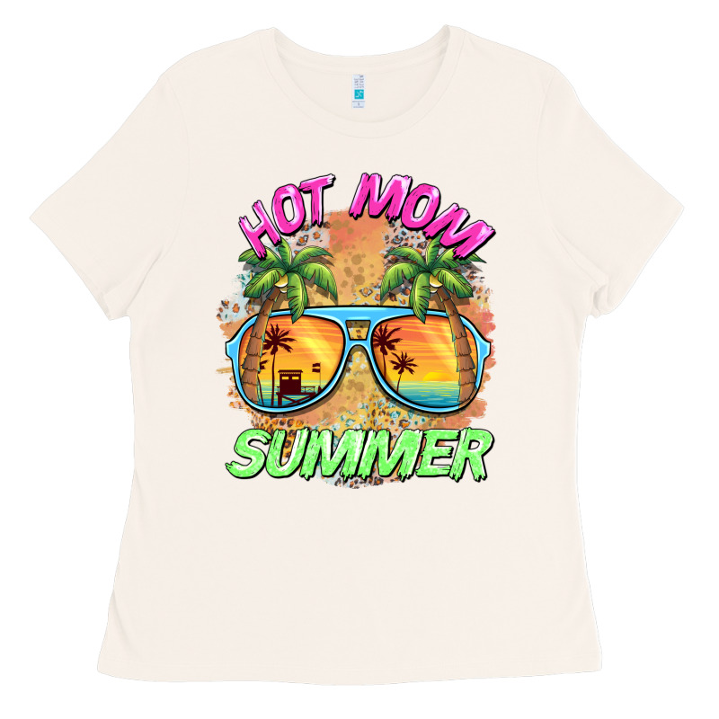Hot Mom Summer Ladies Tee by BarkalooDesign | Teevron