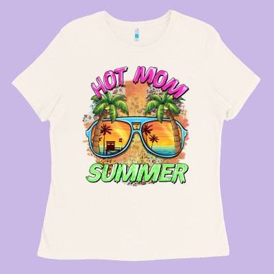Hot Mom Summer Ladies Tee Designed By Barkaloodesign