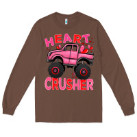 Chestnut Heart crusher pink monster truck Valentine's Day Long Sleeve Tee - HowdyJamesFarm