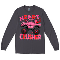 Smoke Heart crusher pink monster truck Valentine's Day Long Sleeve Tee - HowdyJamesFarm