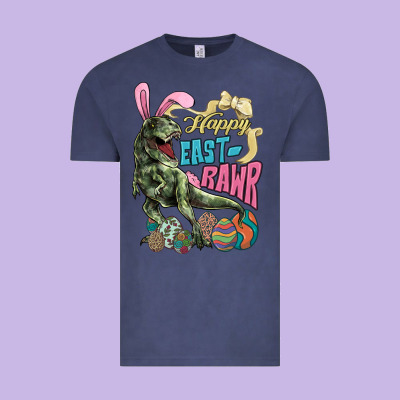 Happy Easter Day T-rex Vintage Tee Designed By Howdyjamesfarm