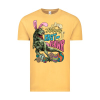Vintage Mustard Happy Easter Day T-Rex Vintage Tee - HowdyJamesFarm