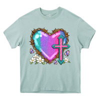 Arona easter cross heart la Heavy Core Tee - LillyAllenDesigns