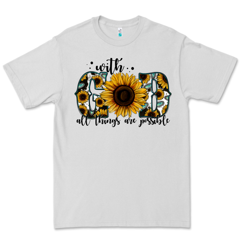With God All Things Are Possible Sunflower Premium Tee by Jasminsmagicworld | Teevron