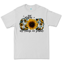 Dove Grey with god all things are possible sunflower Premium Tee - Jasminsmagicworld