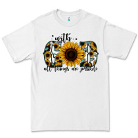 White with god all things are possible sunflower Premium Tee - Jasminsmagicworld