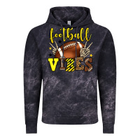 Cloud Black Football vibes yellow and black team color Vintage Hoodie - HowdyJamesFarm