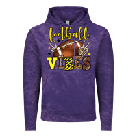 Cloud Purple Football vibes yellow and black team color Vintage Hoodie - HowdyJamesFarm