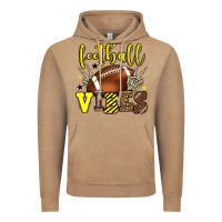 Vintage Coffee Football vibes yellow and black team color Vintage Hoodie - HowdyJamesFarm