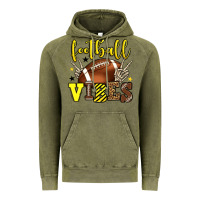 Vintage Olive Football vibes yellow and black team color Vintage Hoodie - HowdyJamesFarm