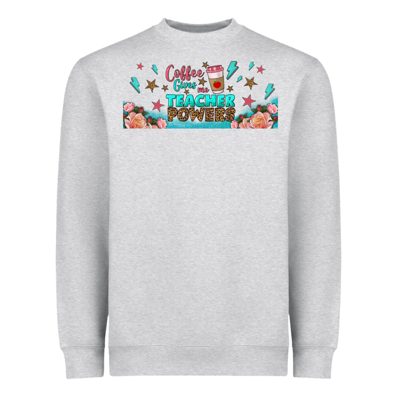 Coffe Gives Me Teacher Powers Libbey Glass Heavyweight Sweatshirt by BundleAndBundleShop | Teevron