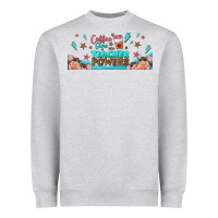 Heather Grey coffe gives me teacher powers libbey glass Heavyweight Sweatshirt - BundleAndBundleShop