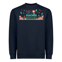 Navy coffe gives me teacher powers libbey glass Heavyweight Sweatshirt - BundleAndBundleShop