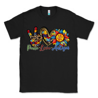 Black peace love autism sunflower Classic Tee - RacoonDesign