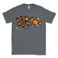Charcoal Heather peace love autism sunflower Classic Tee - RacoonDesign