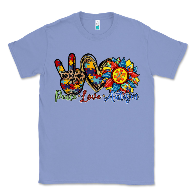 Peace Love Autism Sunflower Classic Tee by RacoonDesign | Teevron