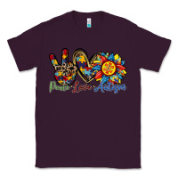 Plum peace love autism sunflower Classic Tee - RacoonDesign