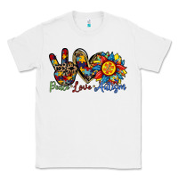 White peace love autism sunflower Classic Tee - RacoonDesign