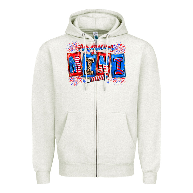 American Mini Zipper Hoodie by CowhideDigitalArt | Teevron