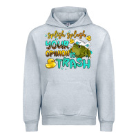 Heather Grey splish splash your opinion is trash Urban Hoodie - AdoDesignShop