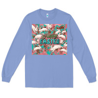 Colony Blue Easter Bunny  tumbler Easter Day Long Sleeve Tee - HowdyJamesFarm