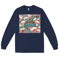 Navy Easter Bunny  tumbler Easter Day Long Sleeve Tee - HowdyJamesFarm