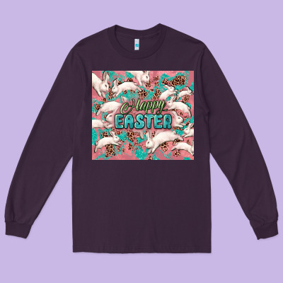 Easter Bunny  Tumbler Easter Day Long Sleeve Tee Designed By Howdyjamesfarm
