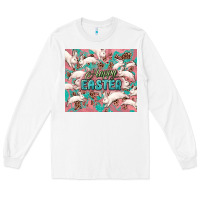 White Easter Bunny  tumbler Easter Day Long Sleeve Tee - HowdyJamesFarm