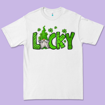 Lucky Gnome St Patricks Day Premium Tee Designed By Jasminsmagicworld