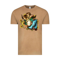 Cow Skull Cowboy Boots Hats Sunflowers Vintage Tee | Teevron