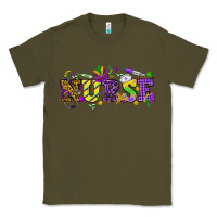 Army Green Mardi Gras Day Nurse Classic Tee - NancyCooperArtShop