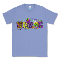Colony Blue Mardi Gras Day Nurse Classic Tee - NancyCooperArtShop