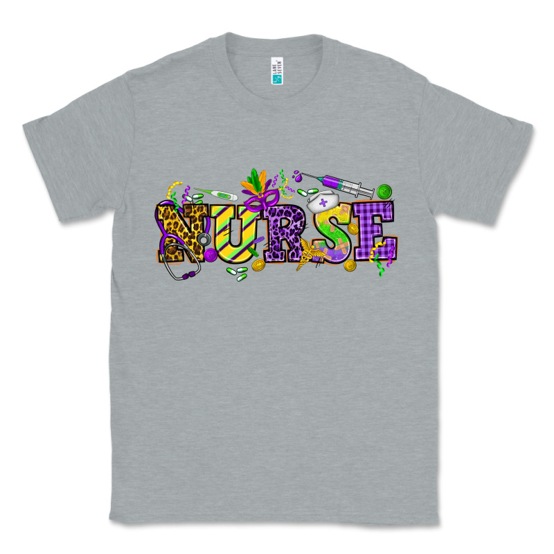 Mardi Gras Day Nurse Classic Tee by NancyCooperArtShop | Teevron