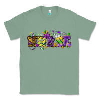 Sage Mardi Gras Day Nurse Classic Tee - NancyCooperArtShop