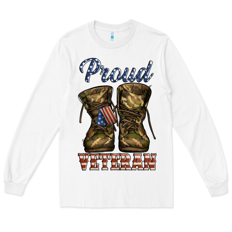 Proud Veteran Camo Shoes Long Sleeve Tee by Jasminsmagicworld | Teevron