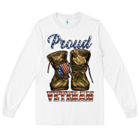 White proud veteran camo shoes Long Sleeve Tee - Jasminsmagicworld