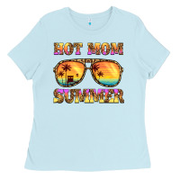 Baby Blue hot mom summer Ladies Tee - BarkalooDesign