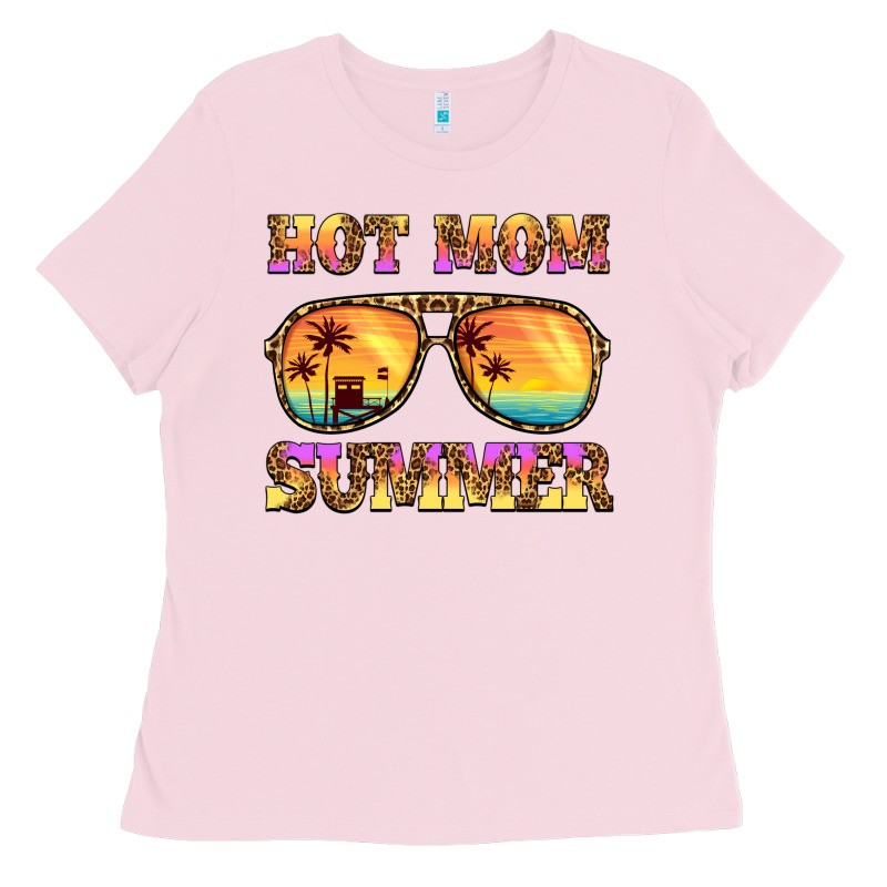 Hot Mom Summer Ladies Tee by BarkalooDesign | Teevron