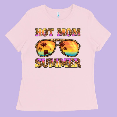 Hot Mom Summer Ladies Tee Designed By Barkaloodesign
