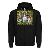 Black easter Zipper Hoodie - CowhideDigitalArt